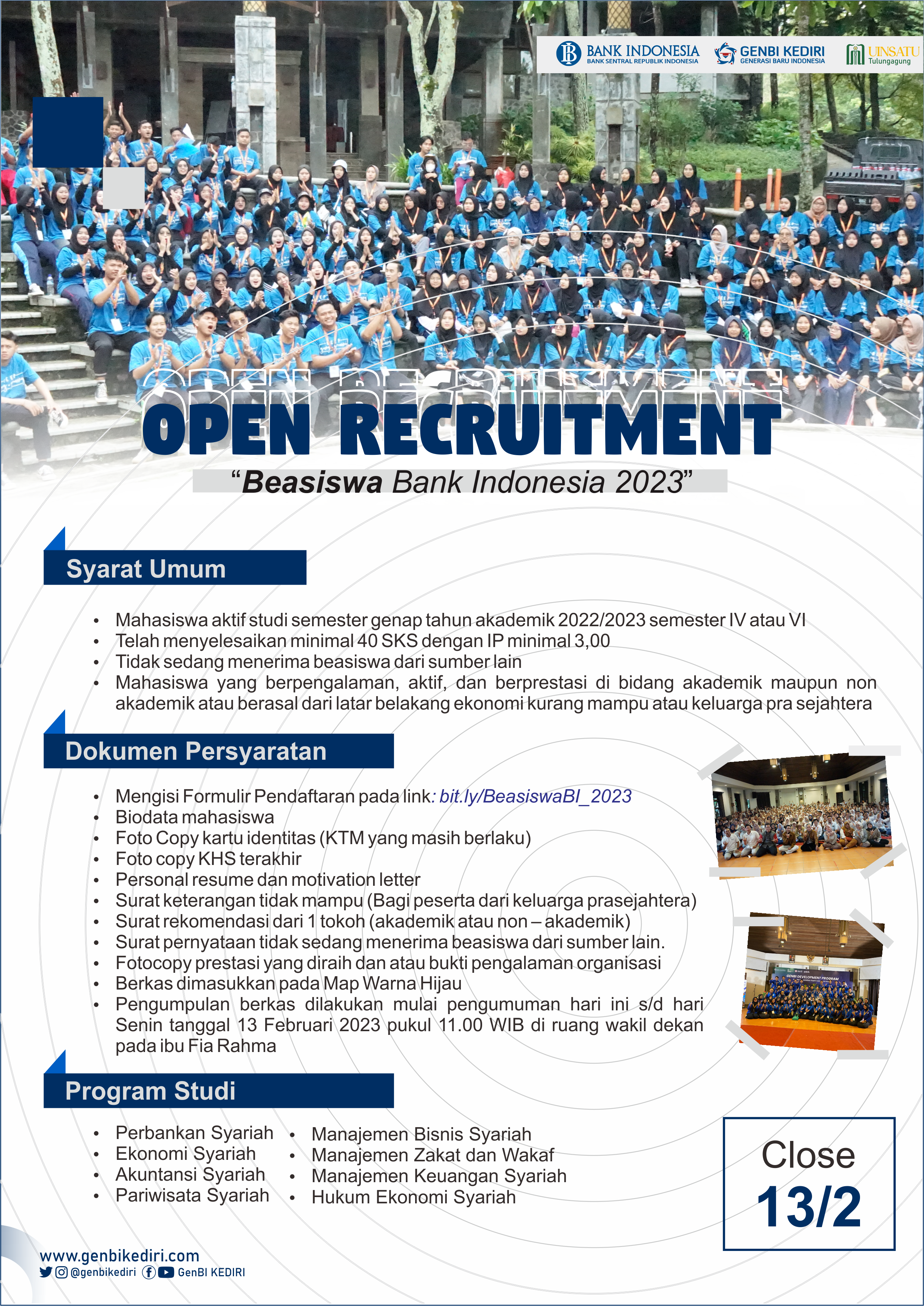 SELEKSI BEASISWA BANK INDONESIA 2023