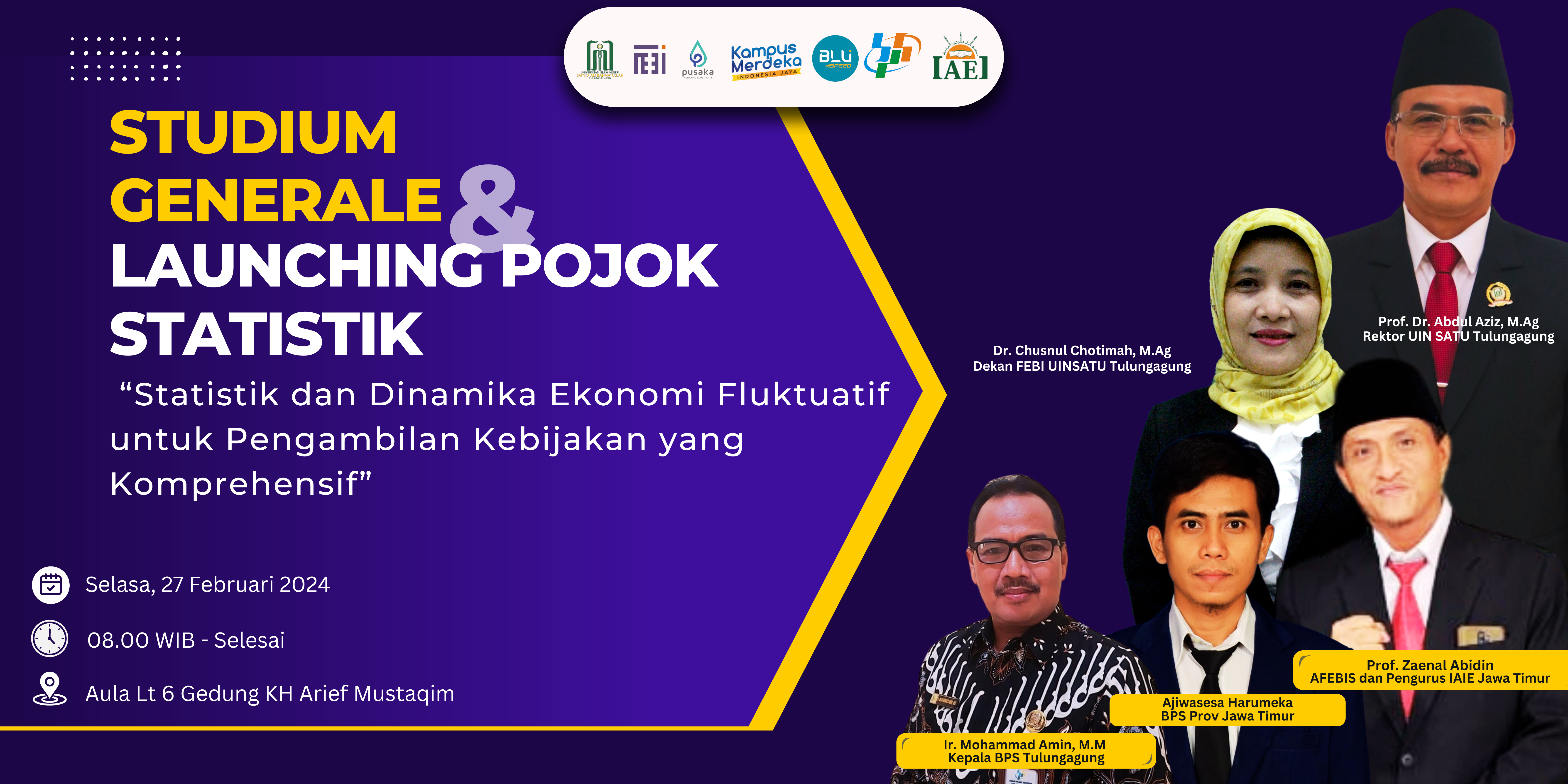 Perkuat Pemanfaatan Data dalam Penelitian Mikro dan Makro, FEBI Gelar Studium Generale dan Meluncurkan Pojok Statistik