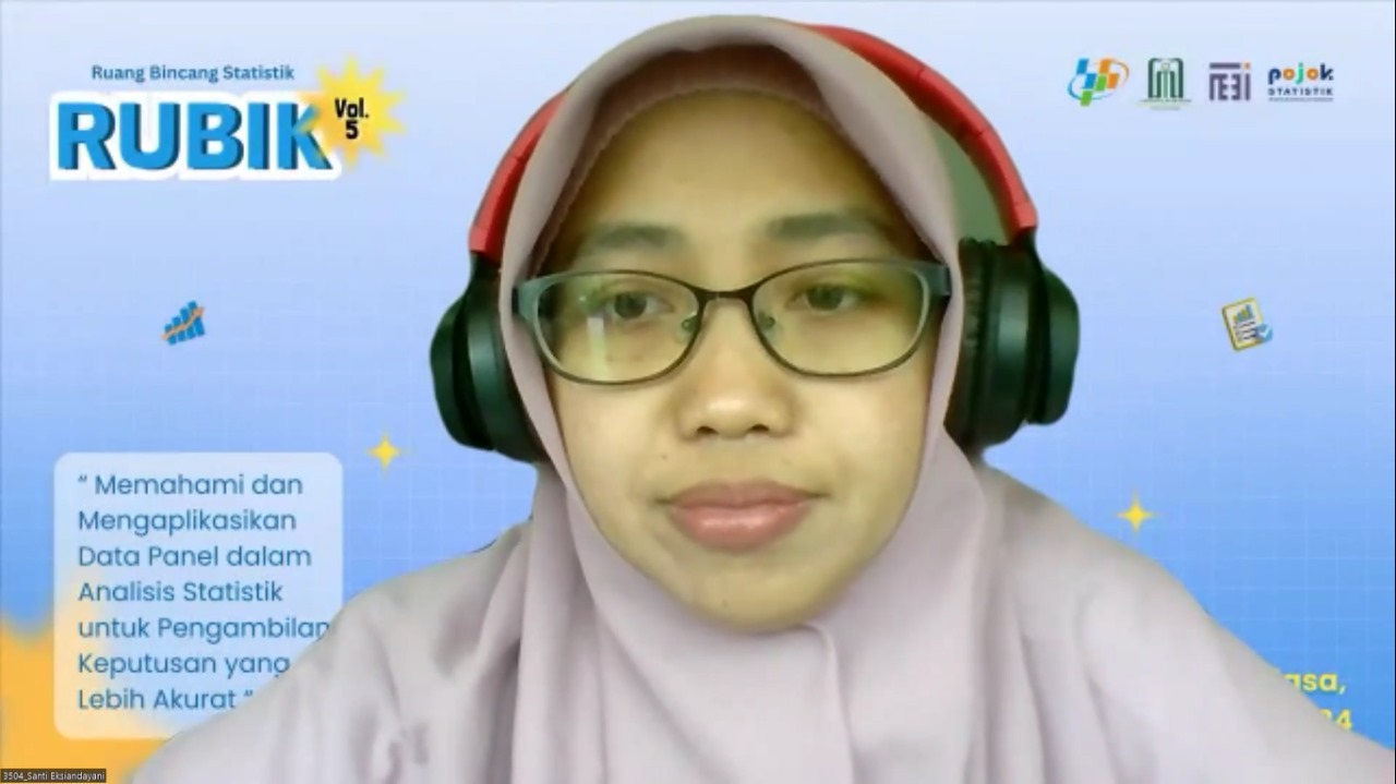 Kupas Tuntas Penggunaan Data Panel Untuk Keputusan Lebih Akurat: Pojok Statistik UIN SATU dan BPS Tulungagung kembali mengadakan Webinar Rubik Vol. 5 dengan Tema “Memahami dan mengaplikasikan data panel dalam analisis statistik untuk pengambilan keputusan